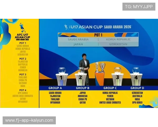 U17亚洲杯正赛分组出炉：中国队与日本、印尼、卡塔尔同处B组
